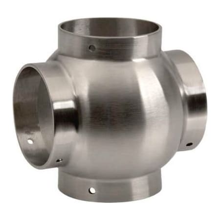 Lavi Industries Lavi Industries, Ball Cross, for 2" Tubing, Satin Stainless Steel 44-706/2